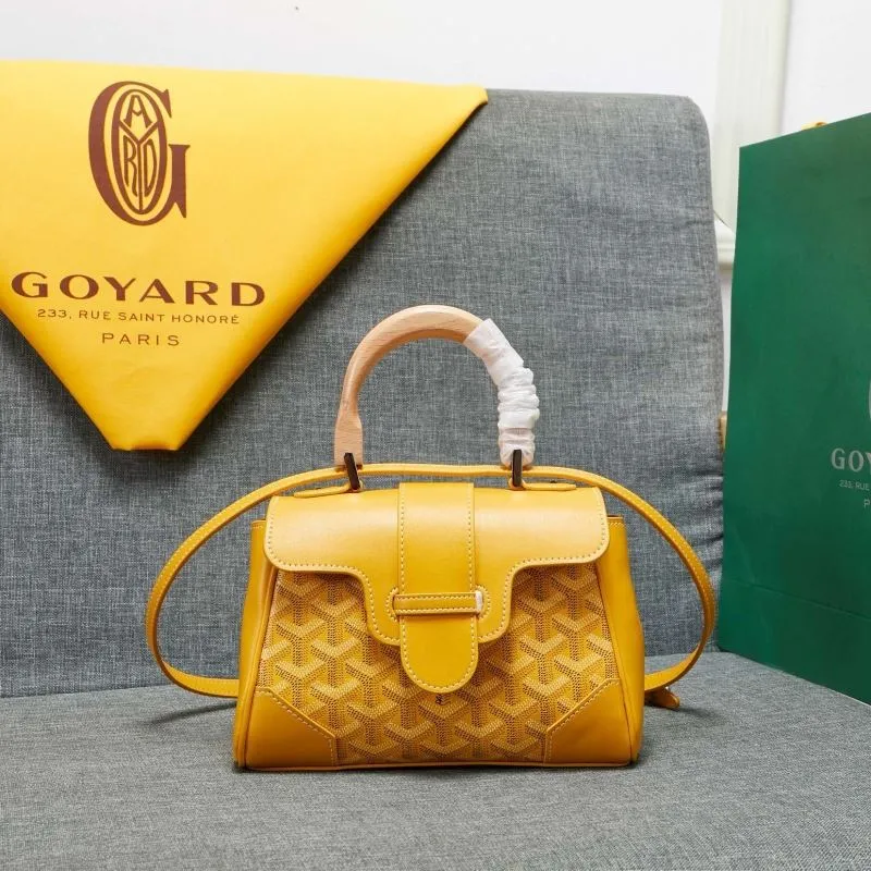 Goyard Yellow Top Handle Bag 541 - Image 6
