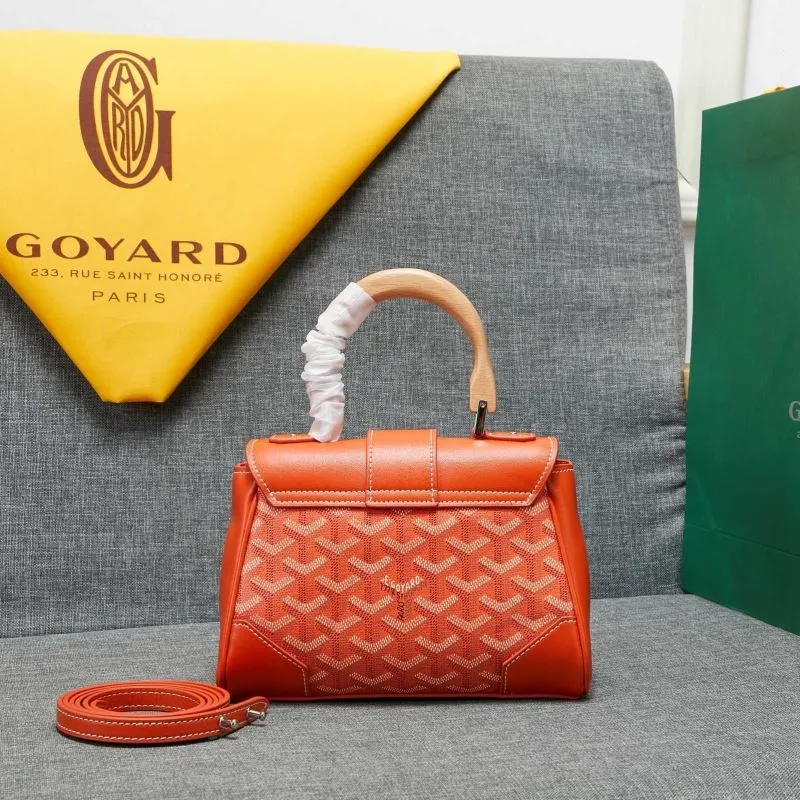 Alternative view of Goyard Orange Top Handle Bag 542