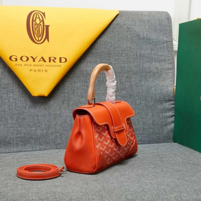 Goyard Orange Top Handle Bag 542 - Image 3
