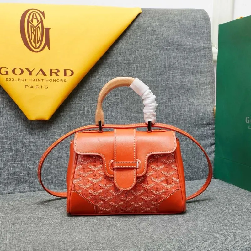 Goyard Orange Top Handle Bag 542 - Image 6
