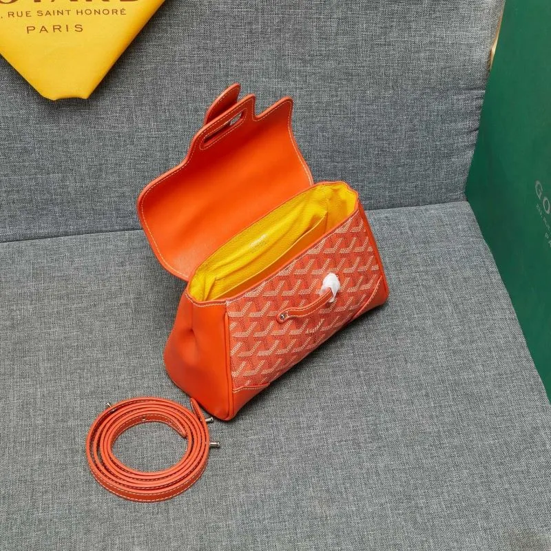 Goyard Orange Top Handle Bag 542 - Image 7