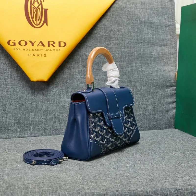 Goyard Blue Top Handle Crossbody Bag - Image 3