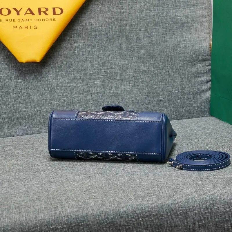 Goyard Blue Top Handle Crossbody Bag - Image 5