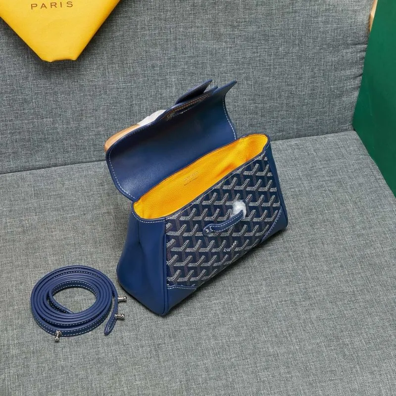 Goyard Blue Top Handle Crossbody Bag - Image 7