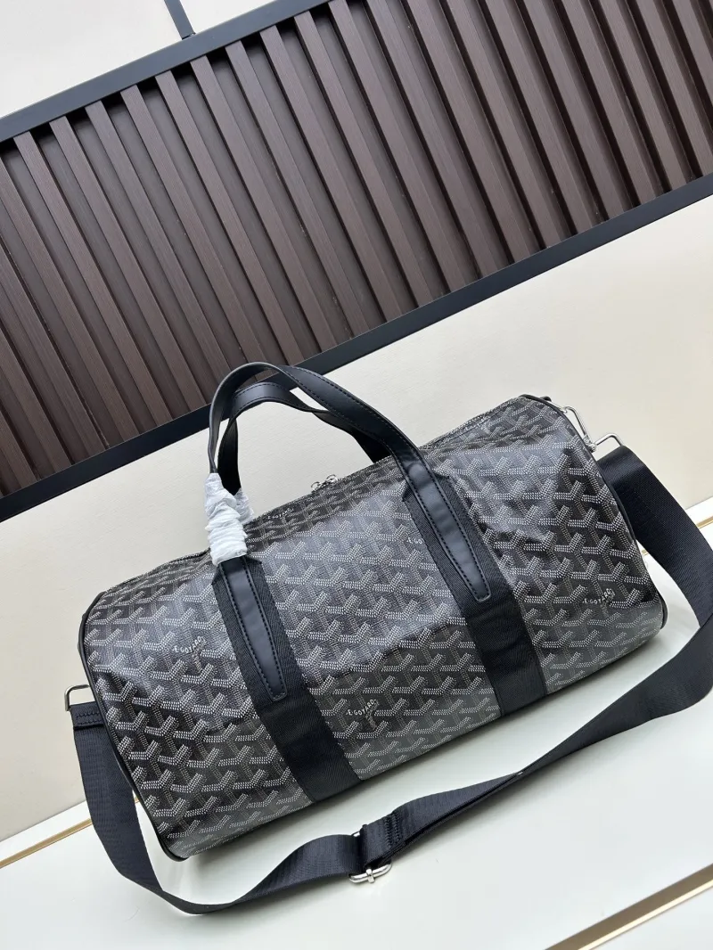 Goyard Black Gray Travel Duffel Bag - Image 3