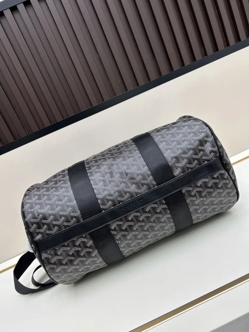 Goyard Black Gray Travel Duffel Bag - Image 5