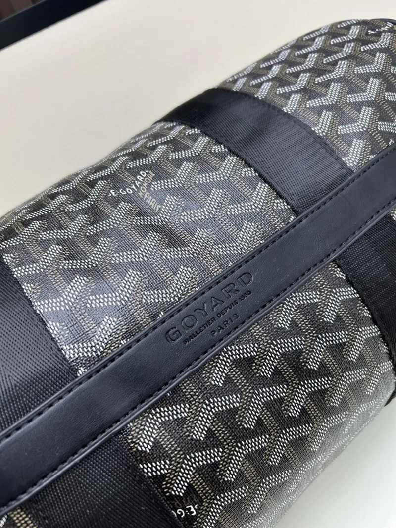 Goyard Black Gray Travel Duffel Bag - Image 6