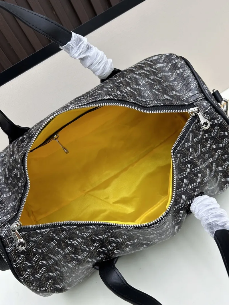 Goyard Black Gray Travel Duffel Bag - Image 7
