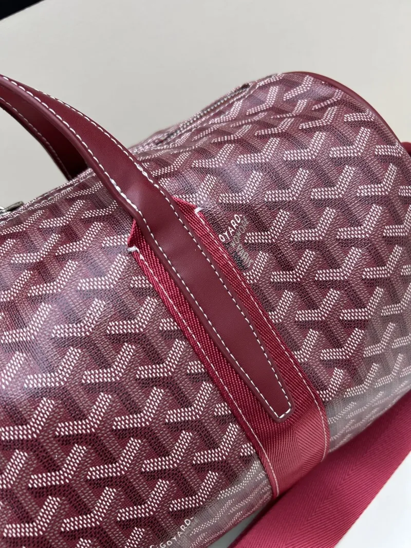 Goyard Burgundy Duffle Travel Bag 2535 - Image 4