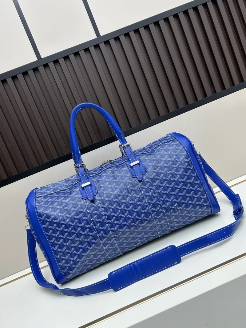 Goyard Blue Travel Duffle Bag - Image 3