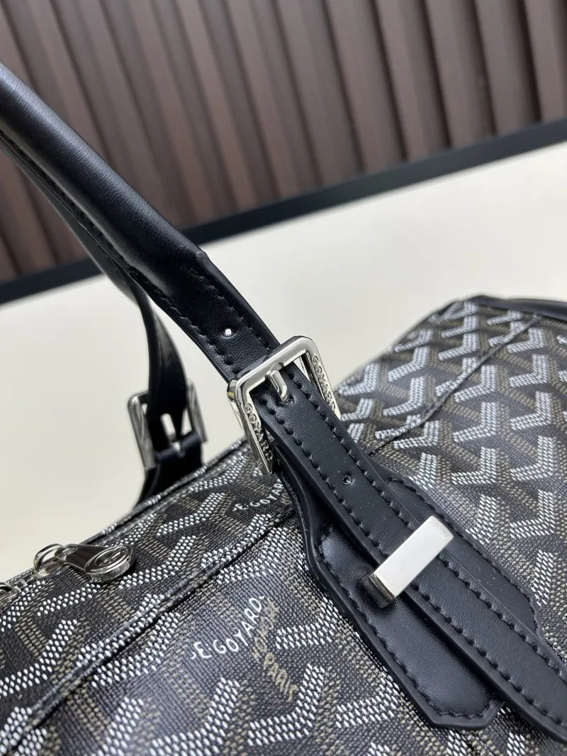 Goyard Black Monogram Travel Duffel Bag - Image 4