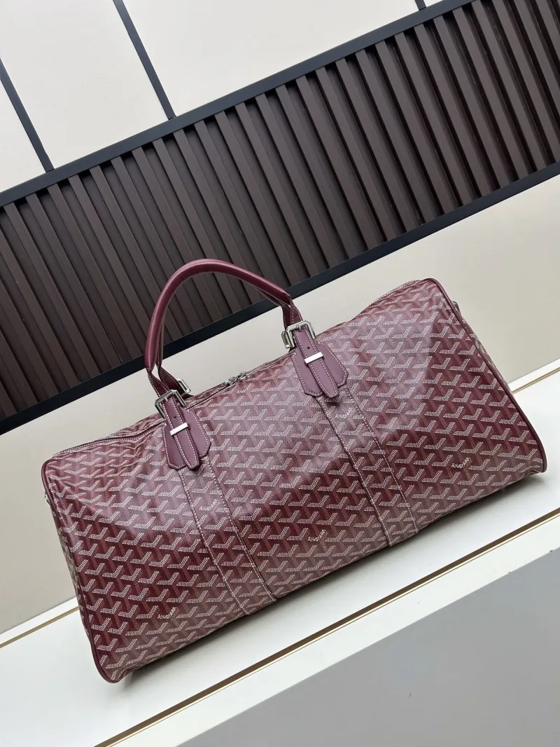Goyard Burgundy Travel Duffle Bag - Image 3
