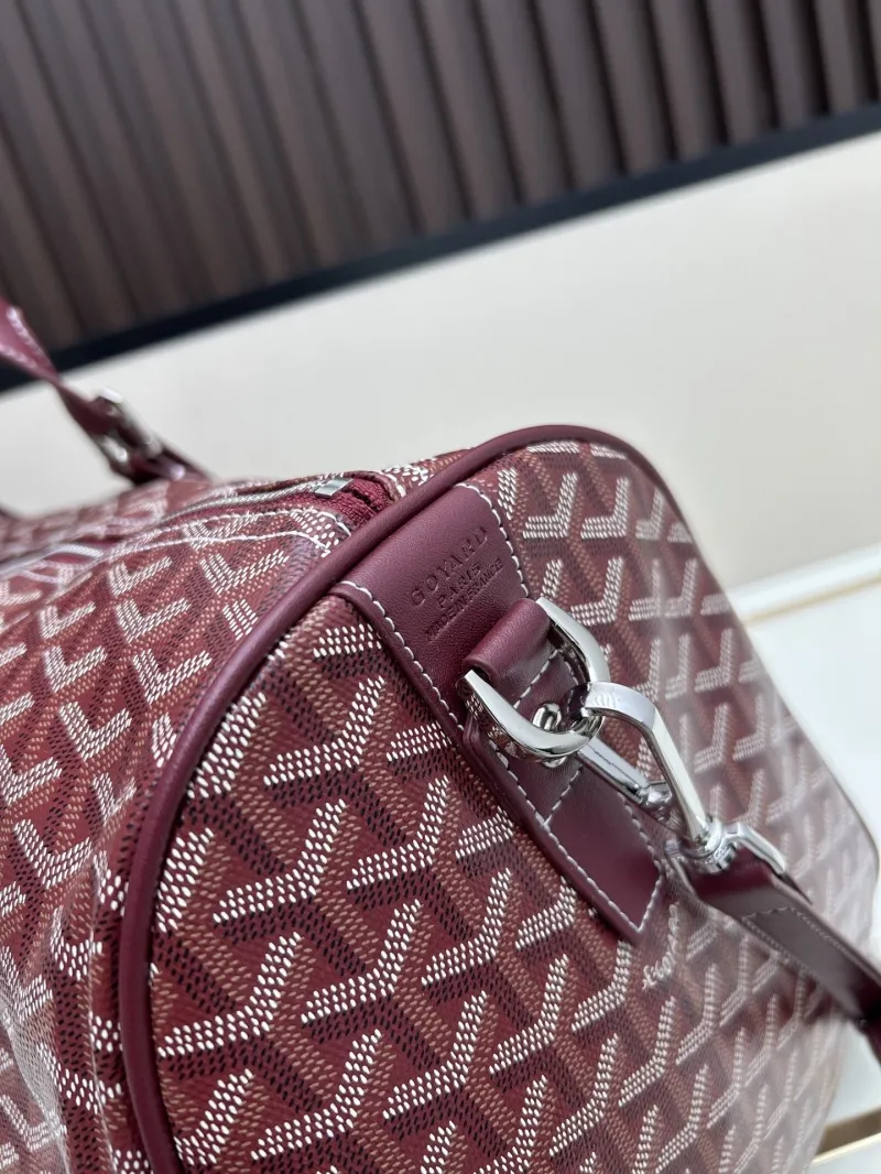 Goyard Burgundy Travel Duffle Bag - Image 5