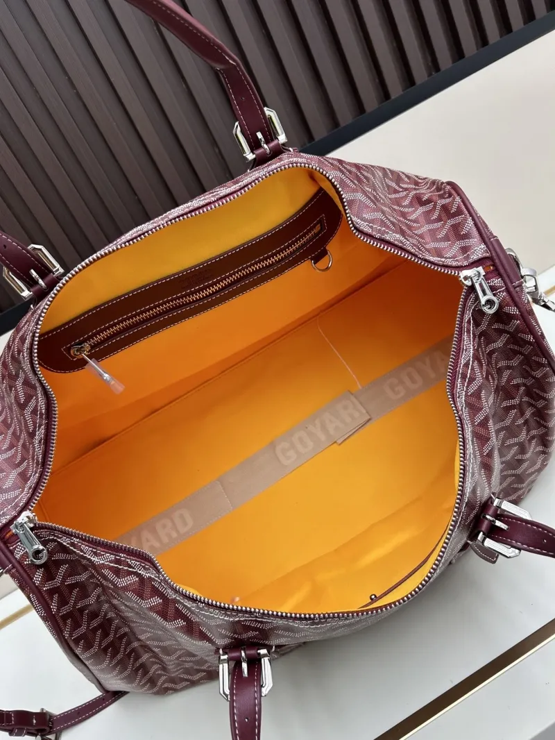 Goyard Burgundy Travel Duffle Bag - Image 7