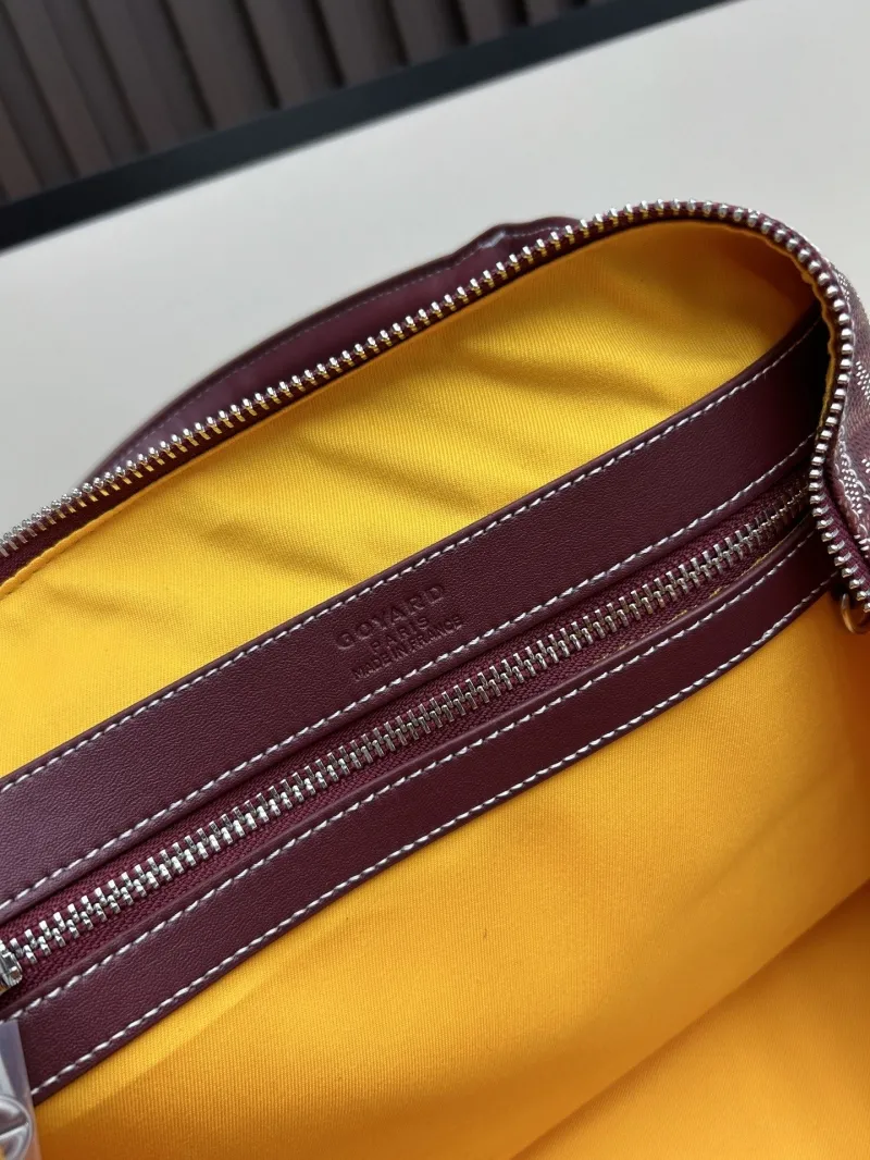Goyard Burgundy Travel Duffle Bag - Image 8