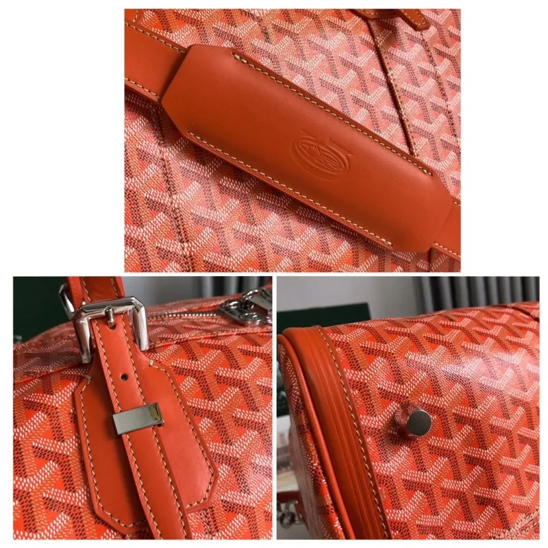 Goyard Orange Travel Duffle Bag - Image 4
