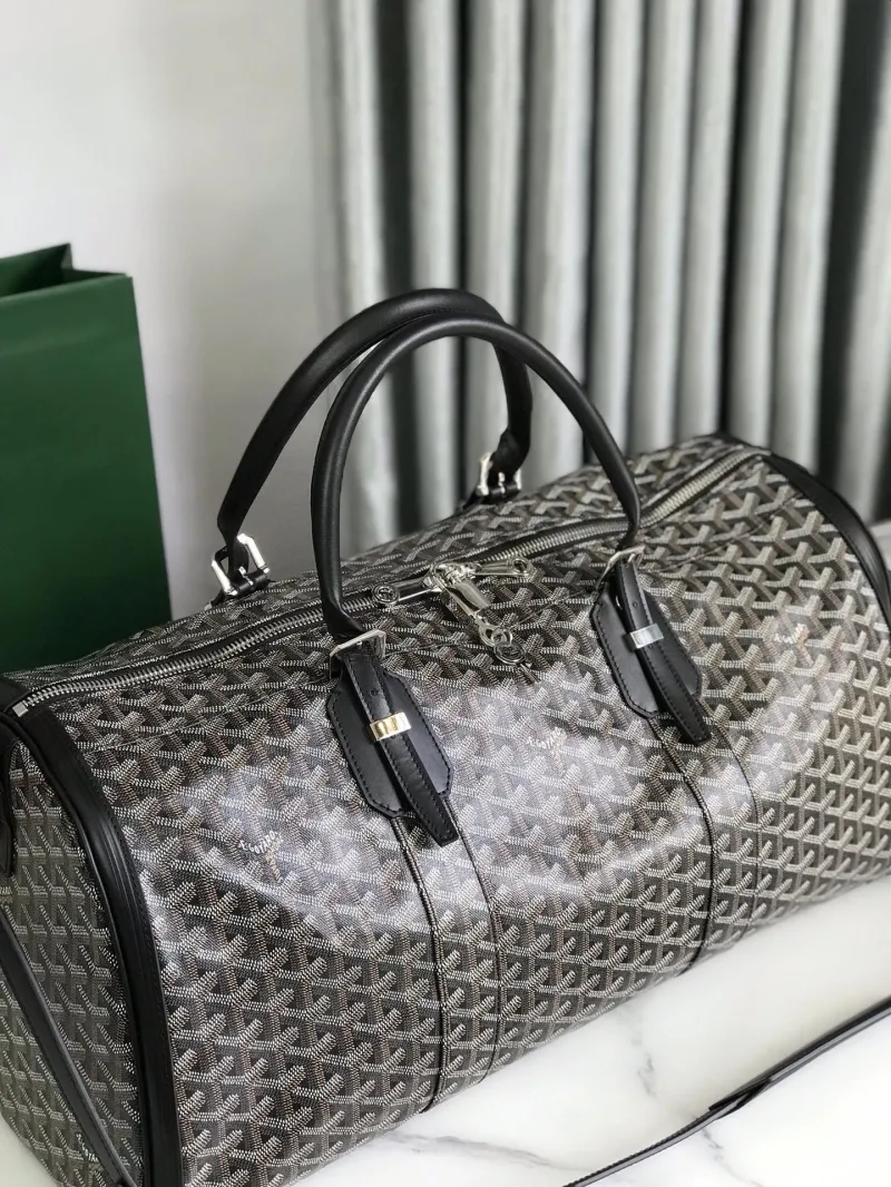 Goyard Black Monogram Travel Duffel Bag 26 - Image 4