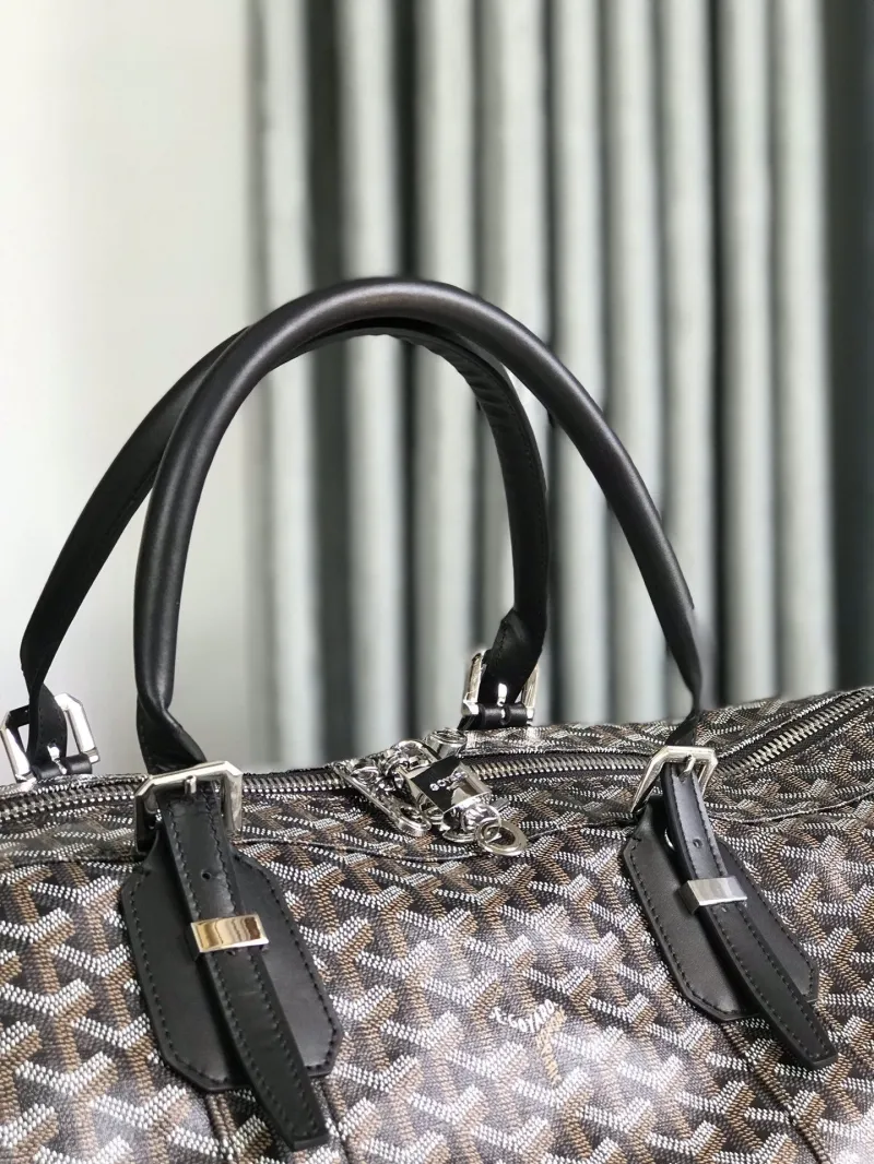 Goyard Black Monogram Travel Duffel Bag 26 - Image 5