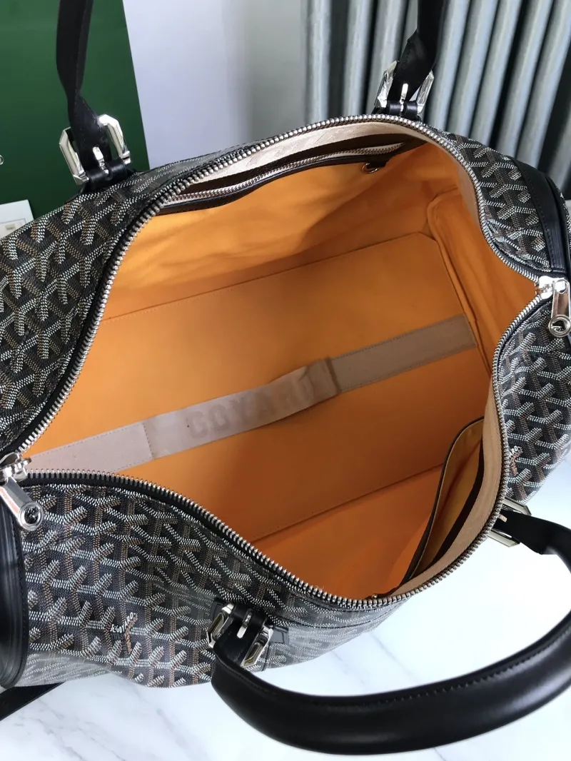 Goyard Black Monogram Travel Duffel Bag 26 - Image 6