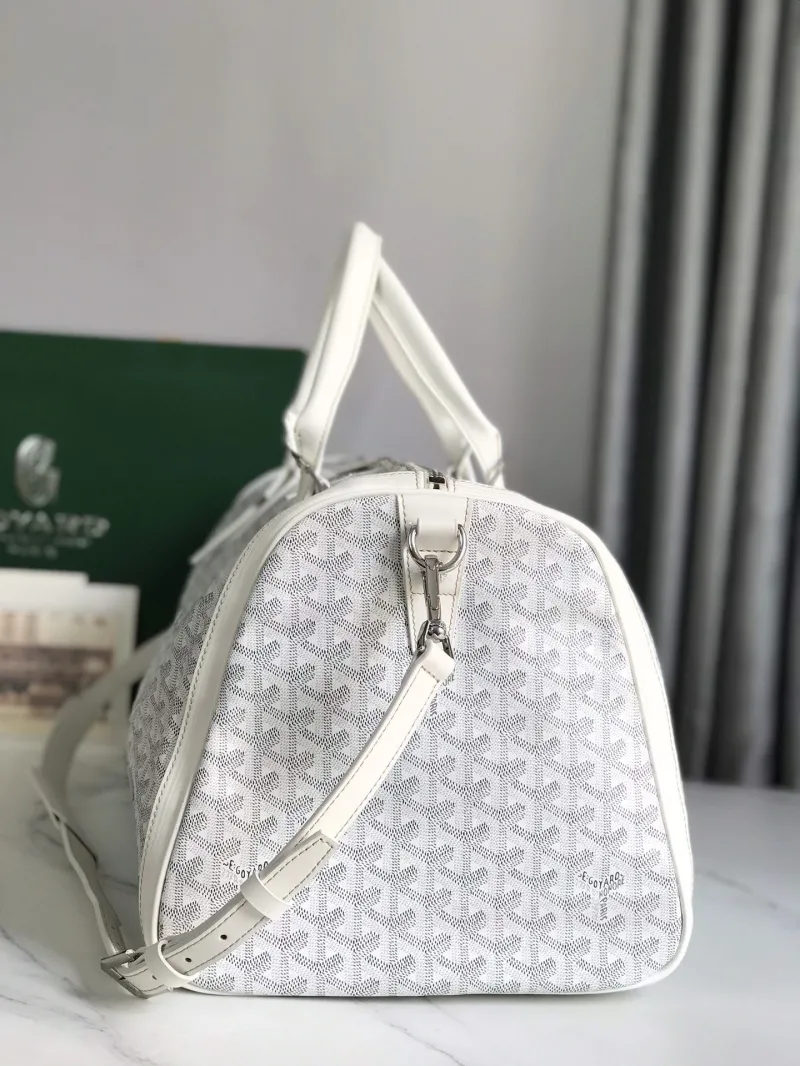 Goyard White Travel Duffel Bag 29 - Image 3