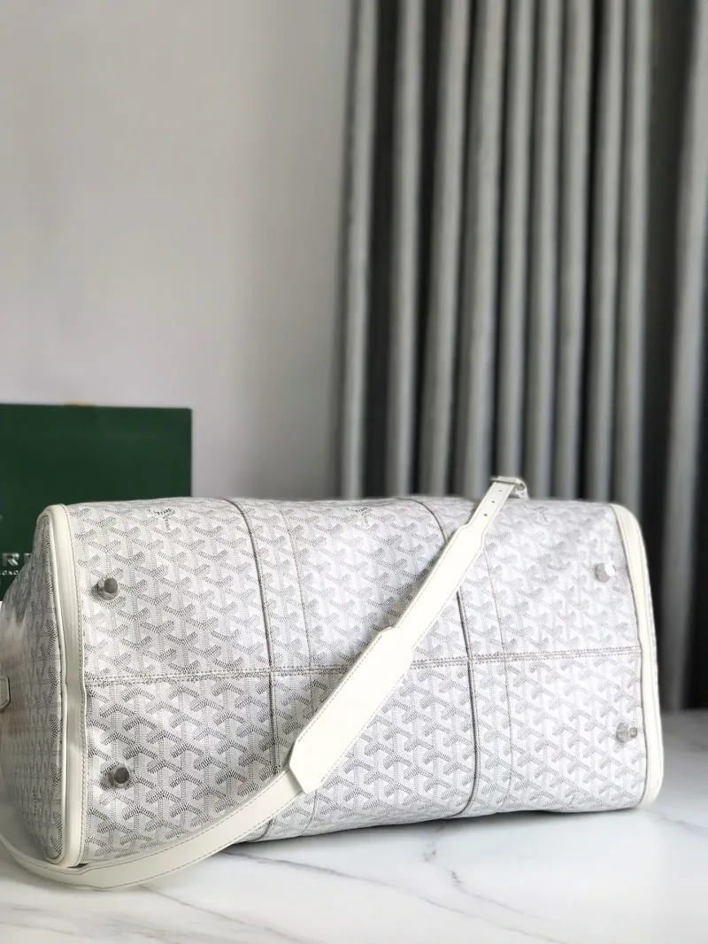 Goyard White Travel Duffel Bag 29 - Image 7