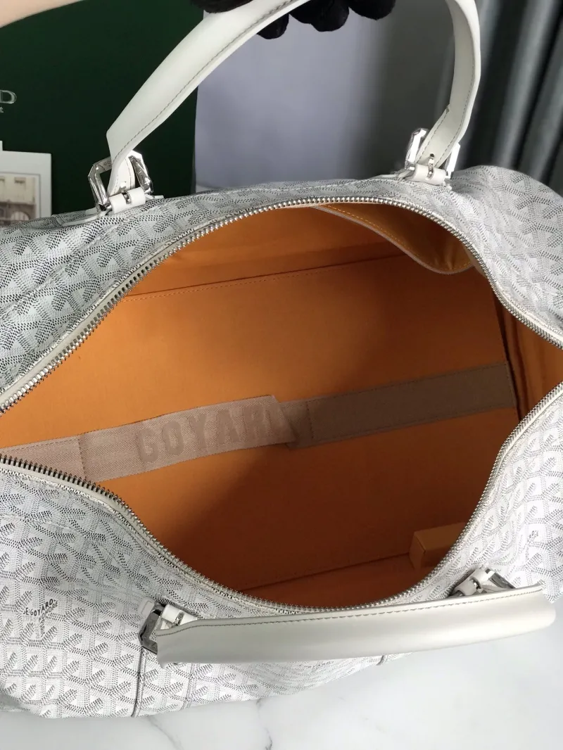 Goyard White Travel Duffel Bag 29 - Image 8