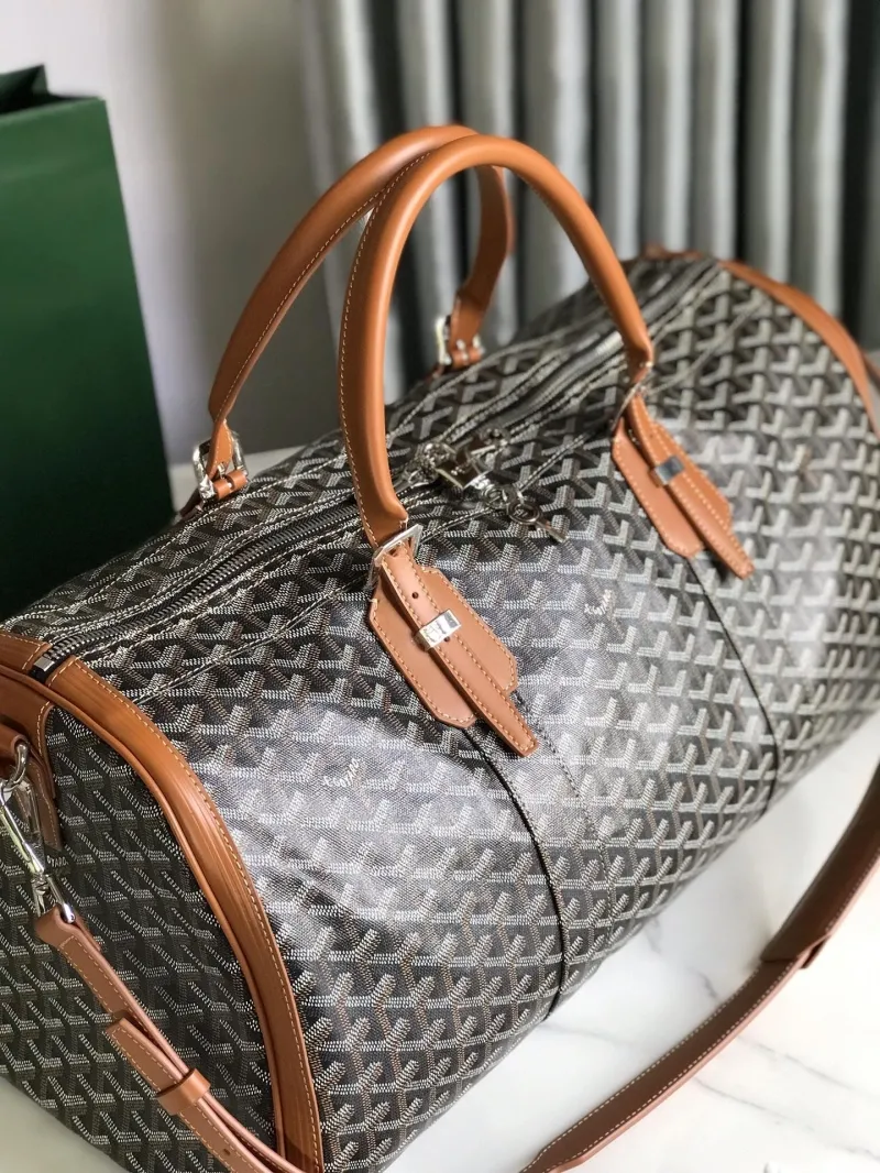 Goyard 30 Black Tan Travel Duffle Bag - Image 3