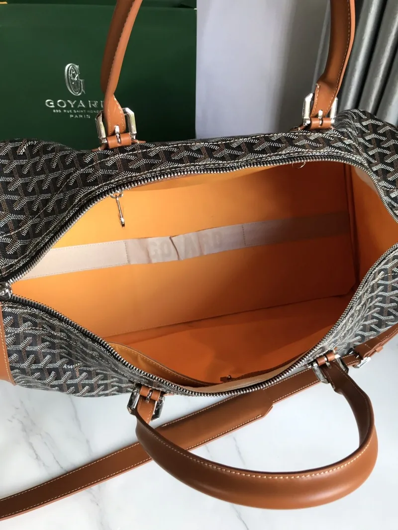 Goyard 30 Black Tan Travel Duffle Bag - Image 8