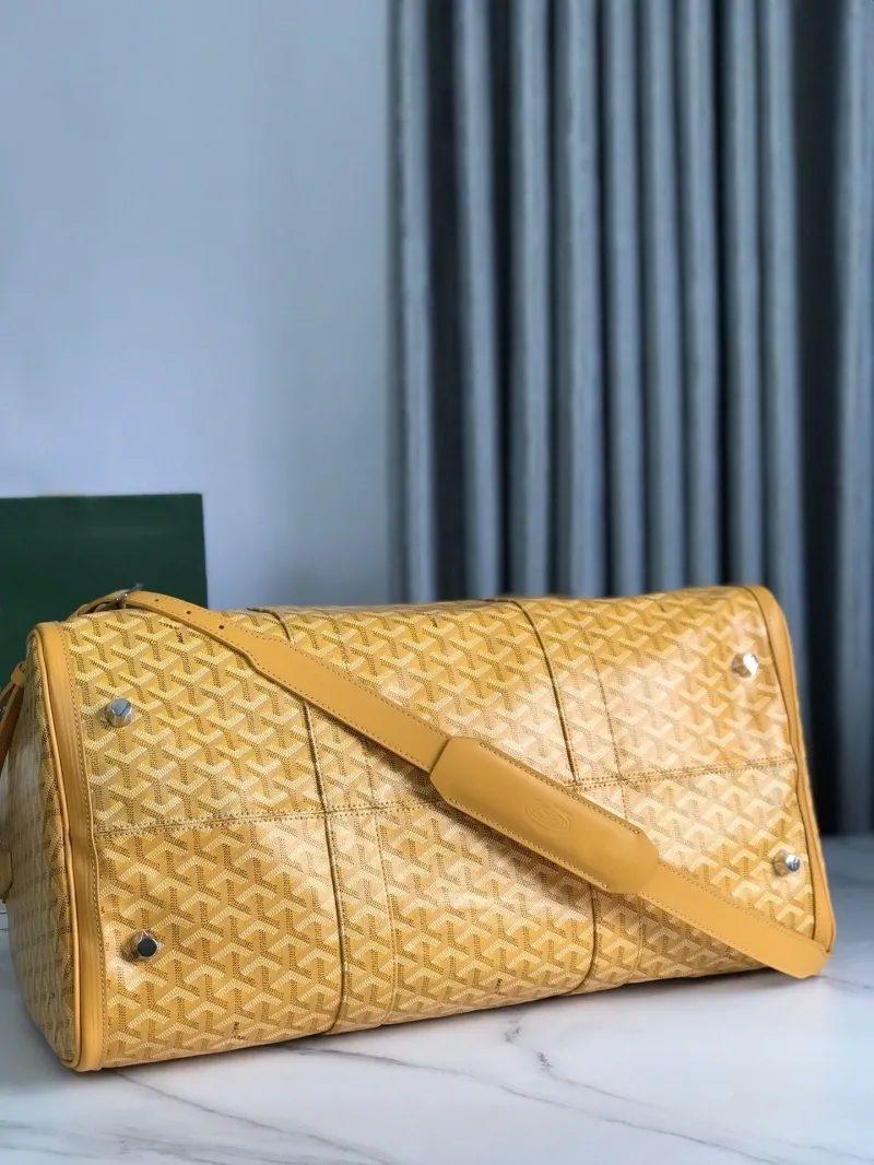 Goyard Yellow 32 Travel Duffle Bag - Image 3