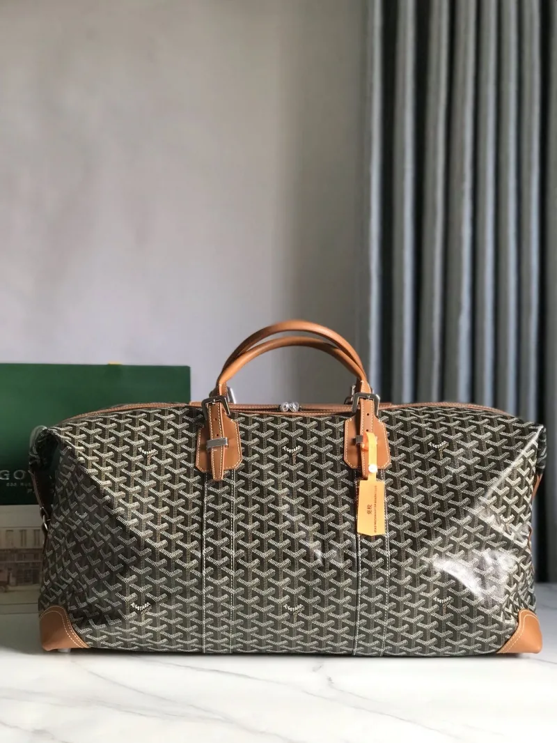 Goyard Brown Monogram Travel Duffel Bag - Image 3