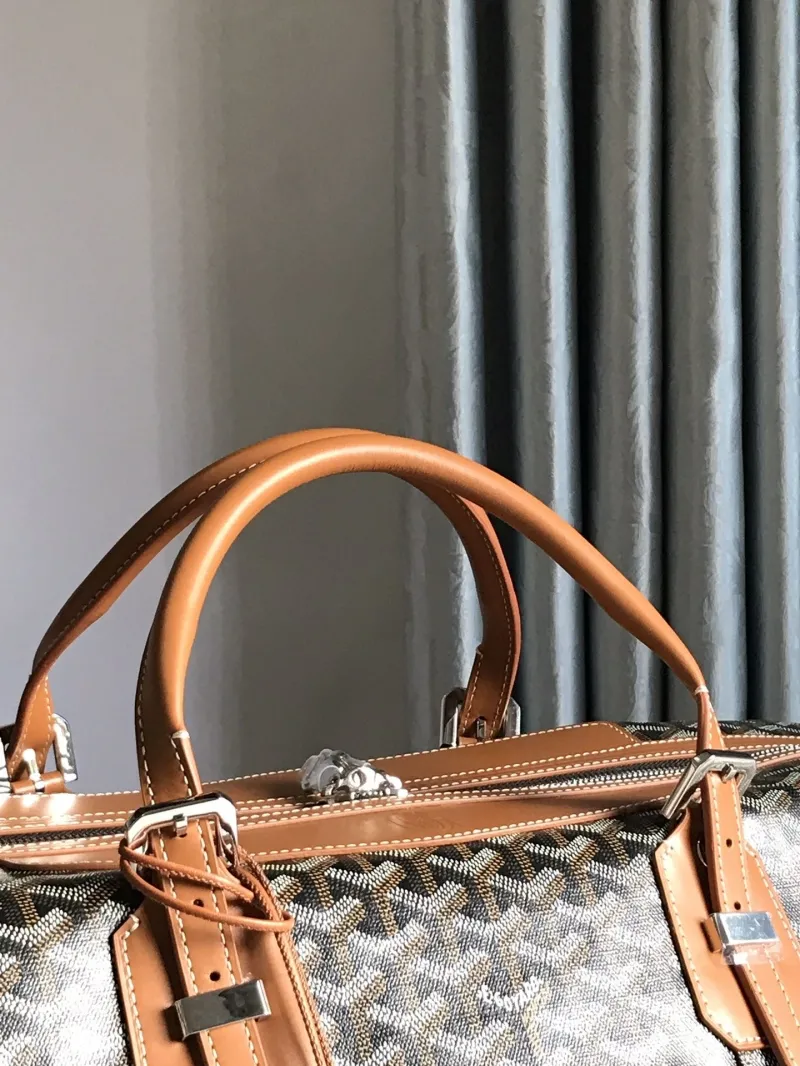 Goyard Brown Monogram Travel Duffel Bag - Image 5