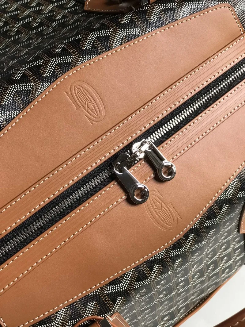 Goyard Brown Monogram Travel Duffel Bag - Image 6