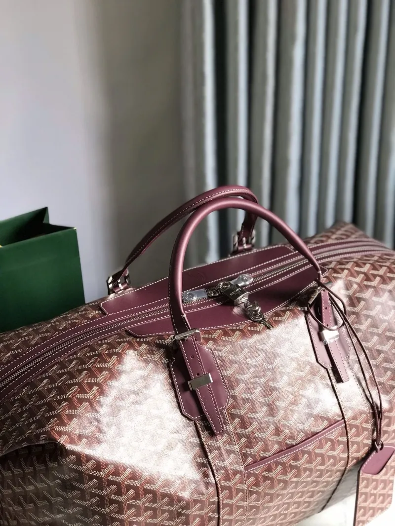 Goyard Burgundy Travel Duffle Bag 40 - Image 5
