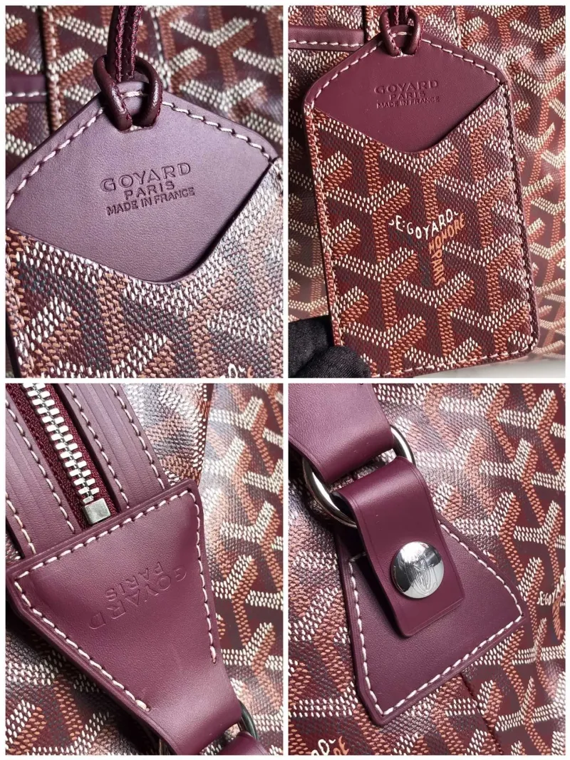 Goyard Burgundy Travel Duffle Bag 40 - Image 6