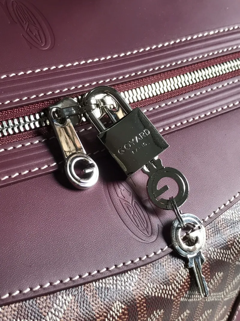 Goyard Burgundy Travel Duffle Bag 40 - Image 7