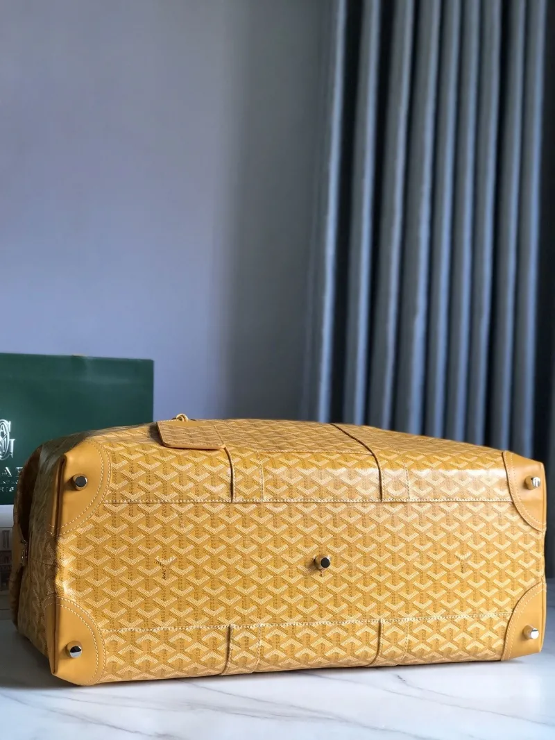 Goyard Yellow Travel Duffel Bag - Image 3