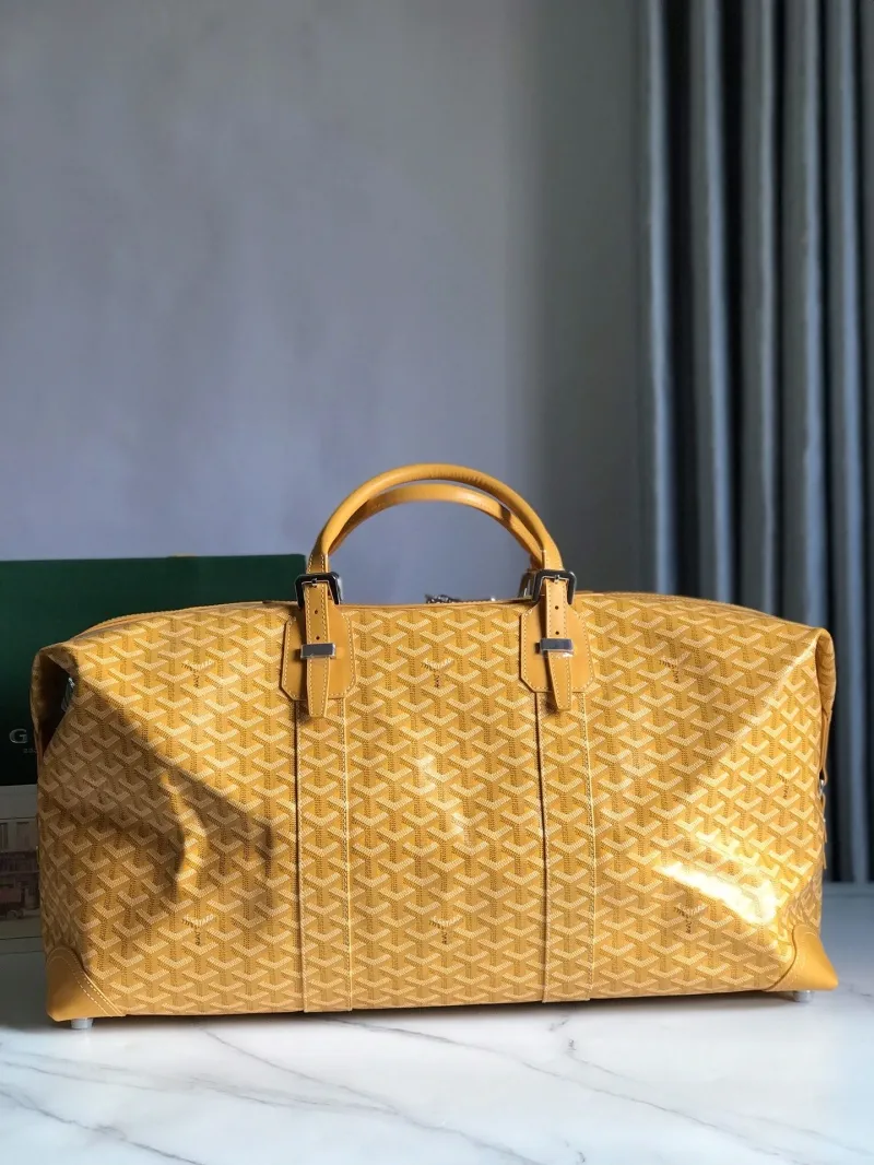 Goyard Yellow Travel Duffel Bag - Image 5