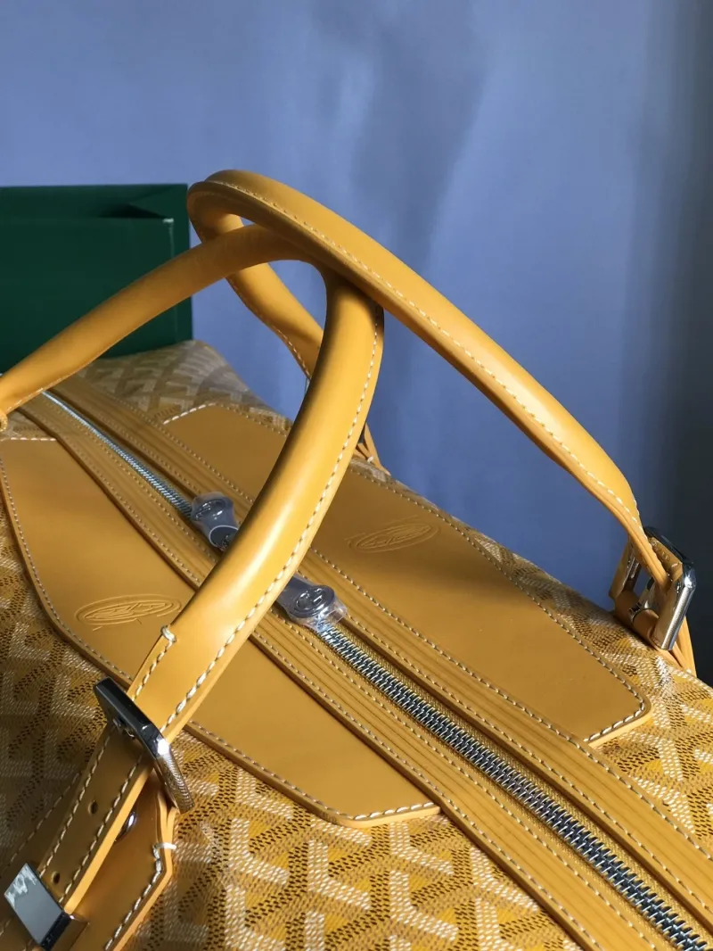 Goyard Yellow Travel Duffel Bag - Image 6
