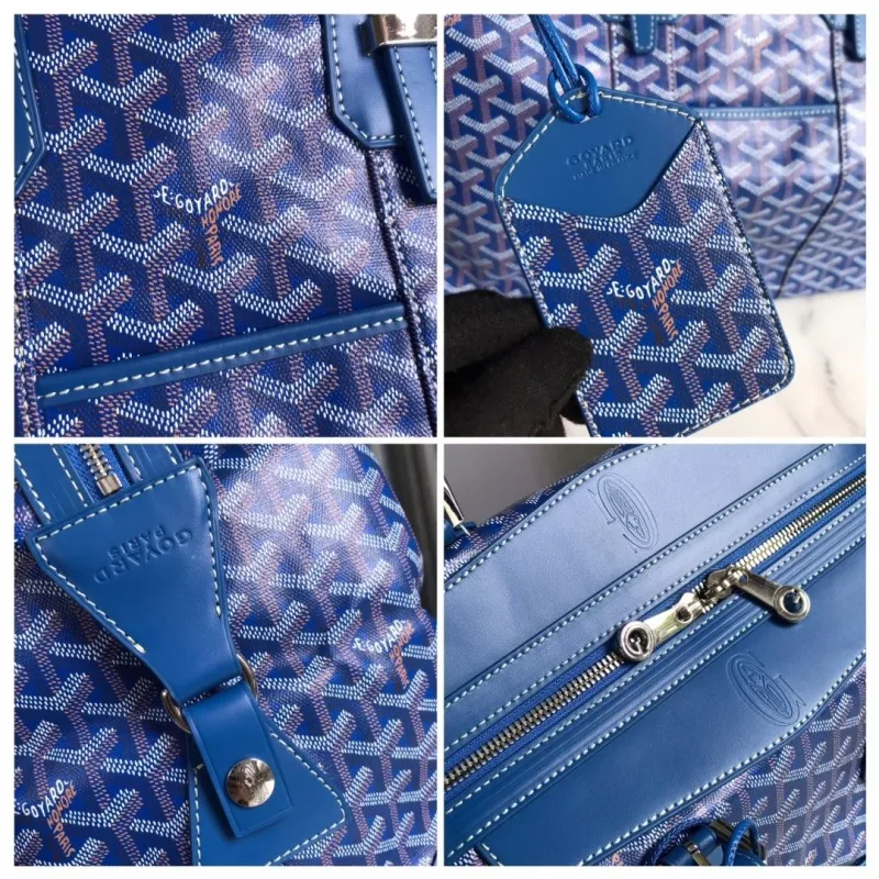 Goyard Blue Travel Duffle Bag - Image 4