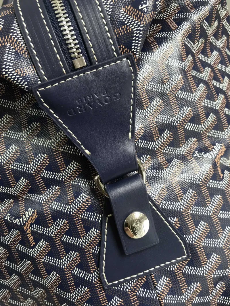 Goyard Navy Travel Duffle Bag 45 - Image 6