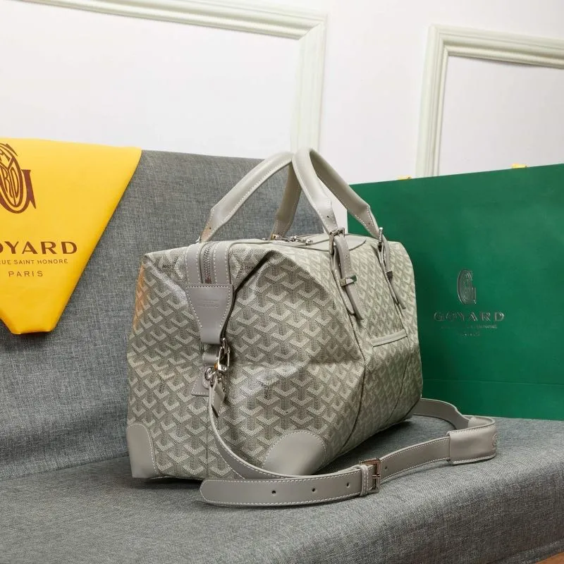 Goyard Gray Travel Duffle Bag - Image 5