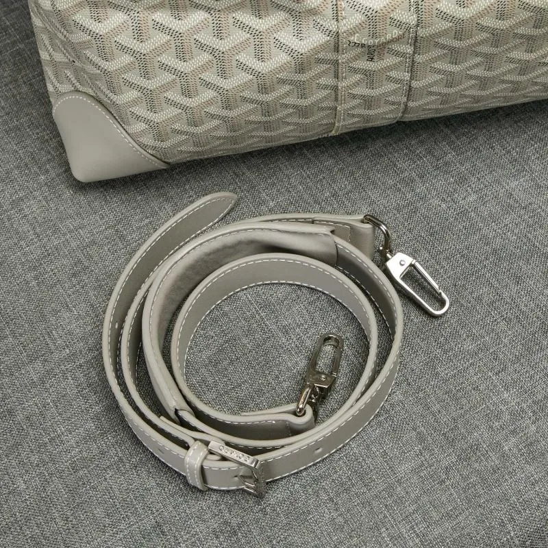Goyard Gray Travel Duffle Bag - Image 9