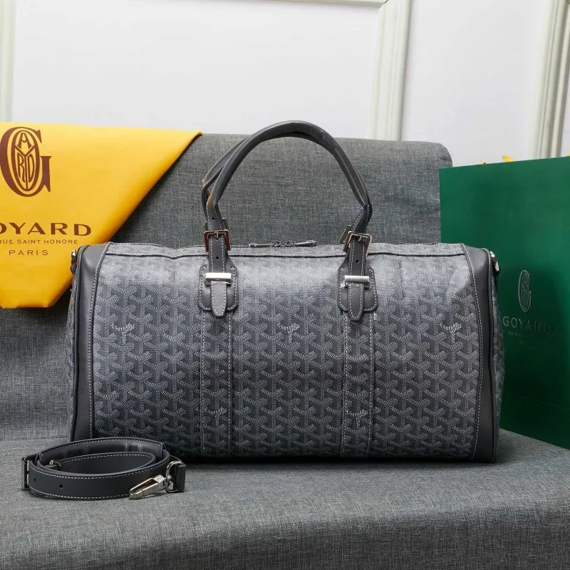 Goyard Gray Travel Duffel Bag