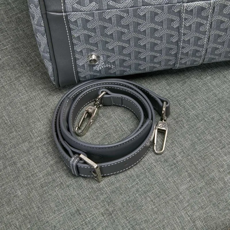 Goyard Gray Travel Duffel Bag - Image 8