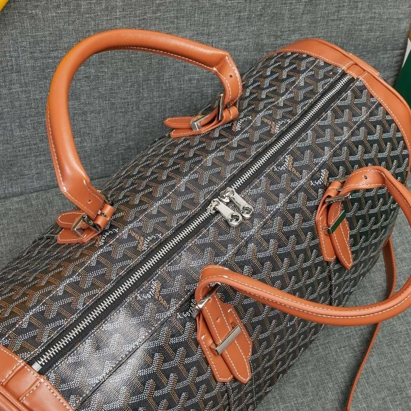 Goyard Black and Brown Travel Duffle Bag - Image 4