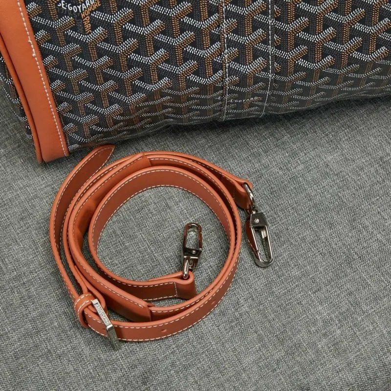 Goyard Black and Brown Travel Duffle Bag - Image 8