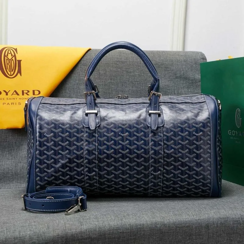 Goyard Blue 78 Travel Duffle Bag