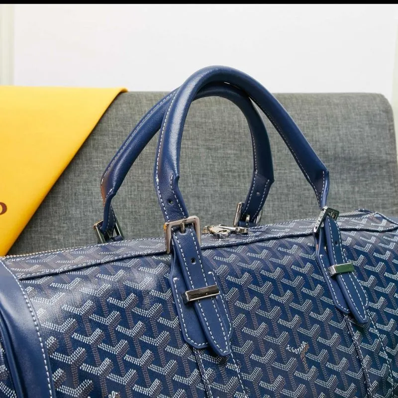 Goyard Blue 78 Travel Duffle Bag - Image 3