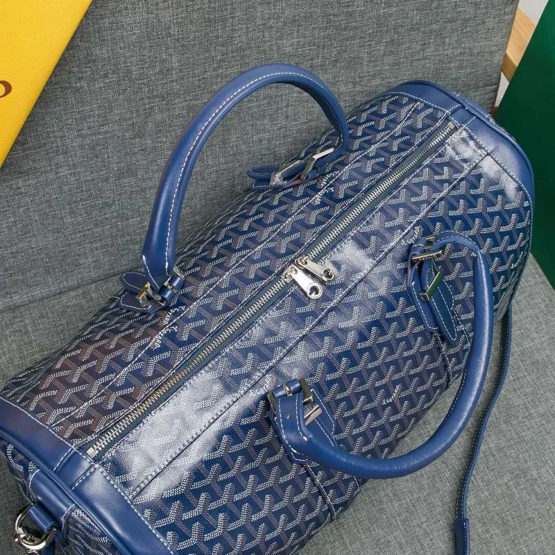 Goyard Blue 78 Travel Duffle Bag - Image 4