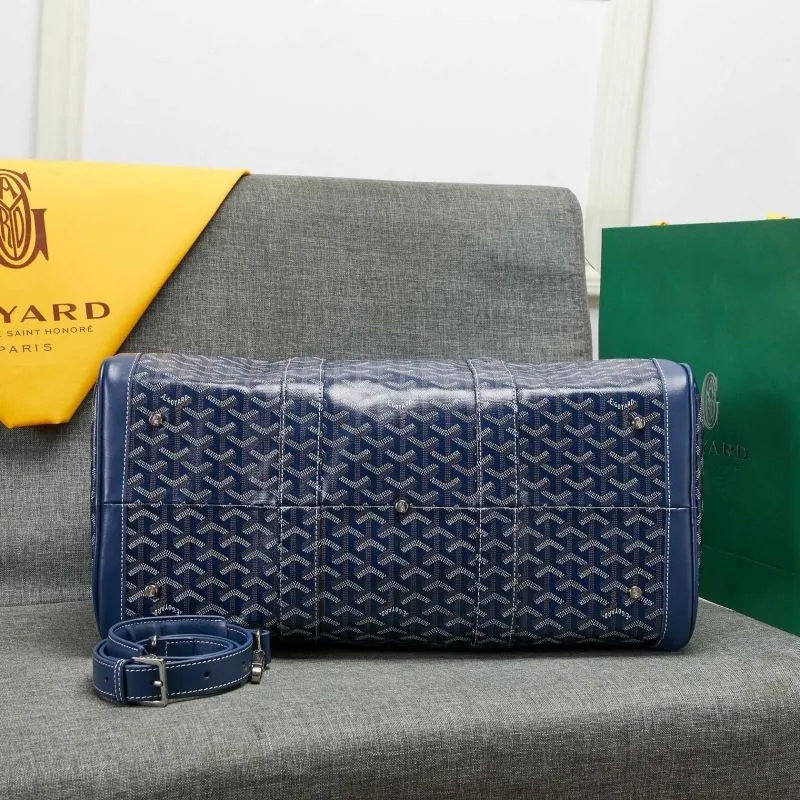 Goyard Blue 78 Travel Duffle Bag - Image 5